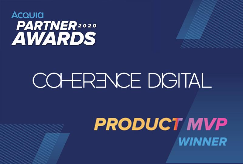 Coherence Digital wins Acquia MVP 2020 Award banner